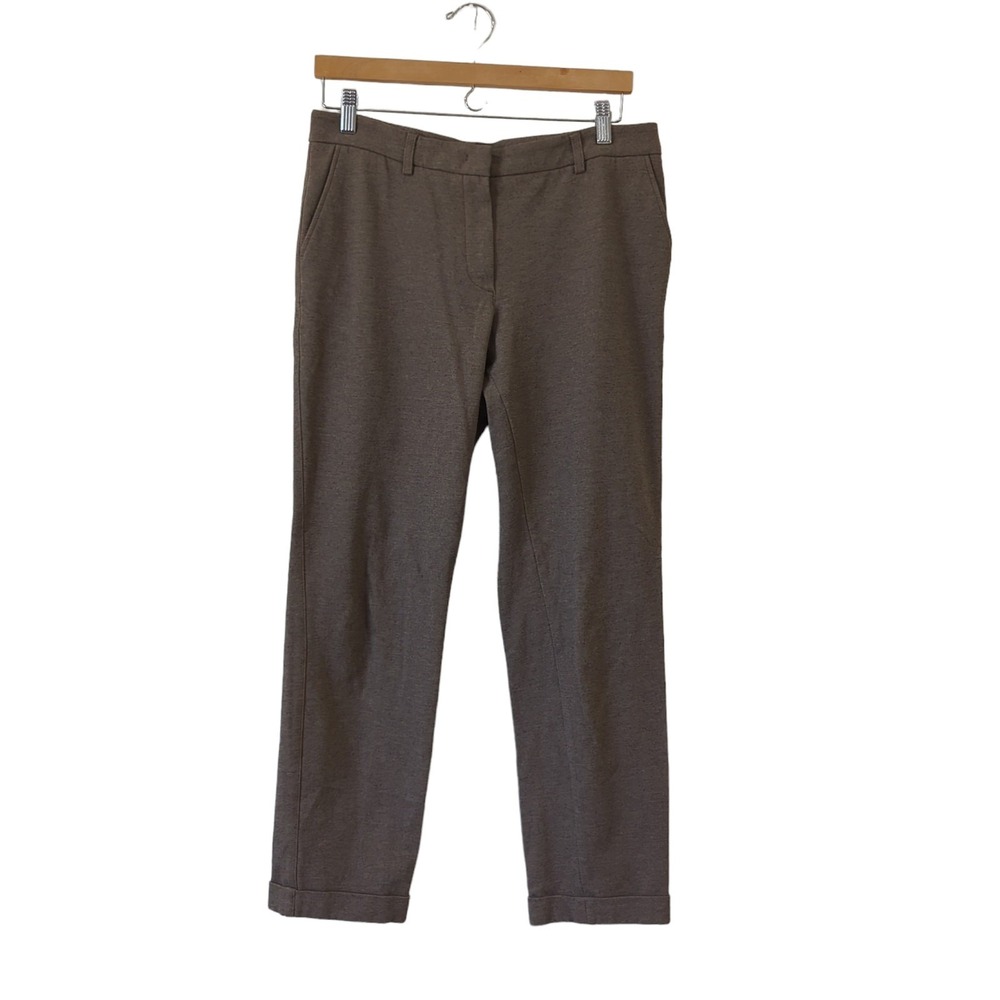 Raffaello Rossi Womens Dress Pants Maria 7/8 Size 42 US 12 Trouser‎ Brown Tan